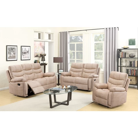 Free sample design italian 3-2-1 recliner sofa set leather electric
