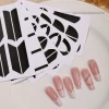 Free Sample Manicure French Stickers Crescent Smile Waves DIY Stickers Spray Gun Spray Template Nail Glue nail stickers