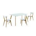Free sample Modern luxury mdf top Panel tables and chairs dinning room furniture dining tables set