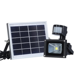 Free sample outdoor 10W 20w 30w 50w pir sensor interaction solar garden light