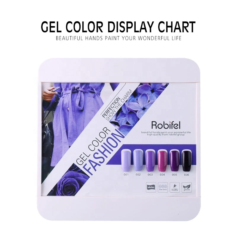 Free Shipping Robifel Push Out The New Product  6 Colors Purple Collection Gel Nail Polish