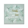 friend and family words with Flowers Crown modern hand painting canvas or art Create a comfortable environment for you