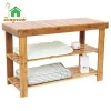 From China supplier natural material bamboo shoes racks and holder 2 tiers