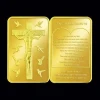 FS-Craft Jesus Chris Crucifix Gold Plated Ingot Clad Bullion Pure 24k Gold Clad Bar