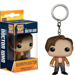 Funko Pop Doctor Who Action Figure Keychain Tenth Eleventh Twelfth Doctor Tardis Toys 4cm