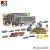 Import Funny plastic toy truck trailer diecast truck model with 2 alloy cars and dinosaur toy HC421225 from China