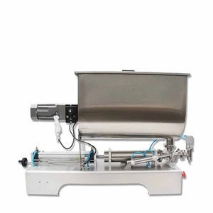 G1WG  Small Alcohol Medical Syrup Hand Gel Soap  Filling Machine Peanut Butter Chili Sauce With  Heating And Mixing