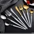 Import Gadgets 2021 304 Stainless Steel Steak Cutlery Dessert Tea Spoon Tableware Gold Plated Western Cutlery Spoon Set from China