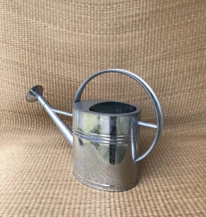 Galvanized watering can natural color