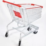 German Style Large Capacity Portable Grocery Supermarket Plastic Shopping Trolley Cart