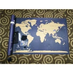 Giant Size 33 Inches Blue Color Scratch Off World Map Poster With Customized LOGO