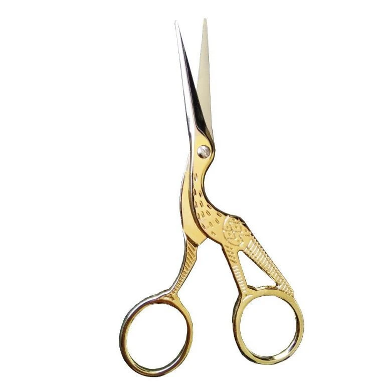 Gold Sewing Scissors Small Sharp for Crafting Art Work Threading Needlework Stainless Steel Embroidery Scissors