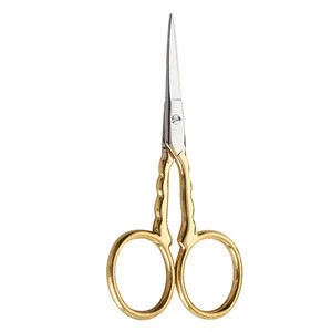 (gold) stainless steel multi-purpose women&#39;s facial scissors for beard, styling, false eyelashes, makeup, eyebrow scissors