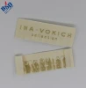 Gold thread personalized woven clothing labels and garment tags suppliers and custom woven clothing labels for clothing
