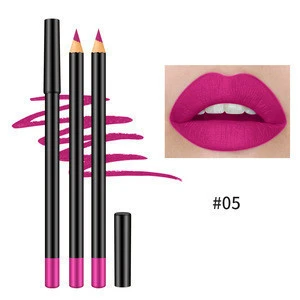 Good Quality OEM Lipstick Pencil 12 Color Matte Smooth Lip Liner