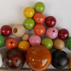 good quality wood loose beads with hole wood ball for bracelet 8mm to 30mm