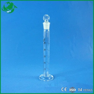 graduated hexagonal base measuring cylinder with stopper