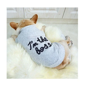 Grey Cotton Dog Apparel Pet Clothes