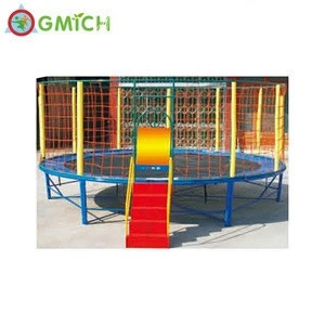 gymnastic rectangular bungee trampolines with nets outdoor playground