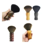 Hair Clean Hairbrush Wood Handle Barber Hairdresser Neck Duster Brush Cosmetic Neck Brush