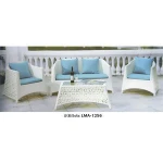 Half Round Rattan Outdoor Furniture Garden Sofa Set