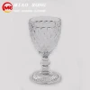 Hand pressed thick glass drinkware goblet glass