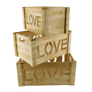 Handicraft wooden craft wooden crate for vegetables for sale