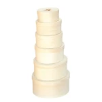 Handmade Cheese Cake Packaging Wooden Box Custom Unfinished Round Soft Wood Birch Bark box