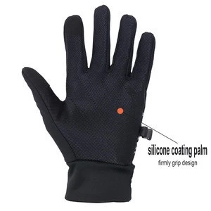 HDD adjustable elastic cuff screen touch gym warm gloves Anti-slip winter sport gloves grips outdoor cycling running gloves