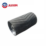 Heavy duty industrial coal material conveying rubber drive roller