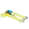 Heavy Duty Polyester Ratchet Buckle Strap With J Hook And Keeper