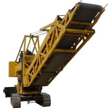 Height adjustable and mobile belt conveyor for bulk material handling