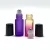 Import Hengjian 5ml luxury colored glass roller bottle cosmetic perfume roll on ball essential oil bottle with black plastic cap from China