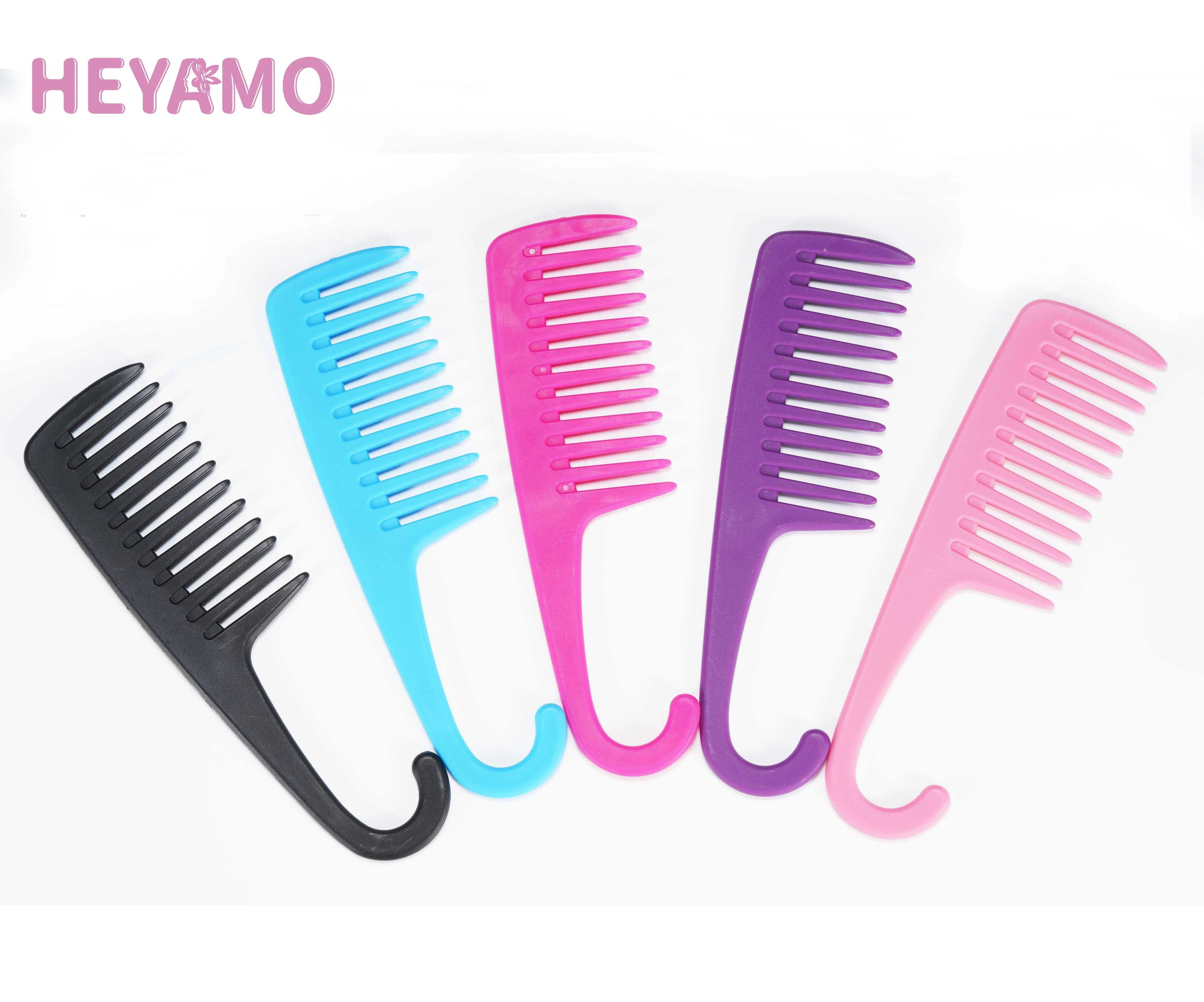 HEYAMO Pousse Cheveux Custom Hair Comb Detangling Brush Wide Tooth Comb Magic Hair Brush Products For Amazon  Peine Alisador