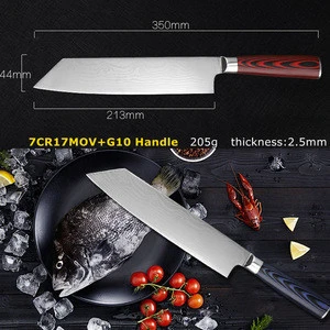 High-Carbon Professional Stainless Steel Damascus Japanese Kitchen Knife with Premium G10 Handle