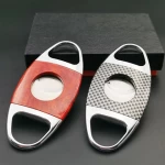 High-end Gift Box Cigar Tongs Portable Stainless Steel Sharp Double-edged Metal Cigar Cutter