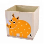 High quality cute animal design Foldable Cloth Toys Storage Cube Organizer Containers Drawers storage boxes bin