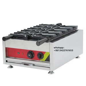 High quality factory price electric taiyaki waffle making machine for sale/open mouth korean fish waffle