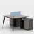 Import high quality Factory wholesale office desk staff desk with Dark Gray desk top partition for office from China