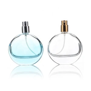 High Quality Glass Elegant Refillable Spray Screw Neck 50ml Perfume Bottle with Cap 15mm