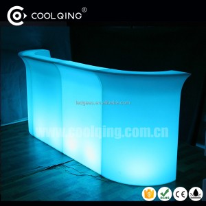 High Quality Plastic PE Material Indoor Color Changeable Modern Led illuminated Bar Counter