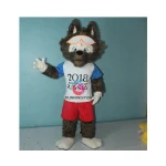 High quality plush wolf dress cosplay mascot costume for adult