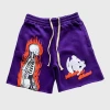 Hip Hop Summer Custom Puff Foam Print Logo Cotton Shorts Running Streetwear Basketball Shorts