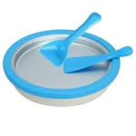 Home Non-electronic Instant Ice Cream Maker Ice Roll Pan Machine Frozen Yogurt