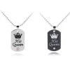 Hot Lover Her King His Queen Crown Letter Couple Necklace For Women Men Valentines Day Gift