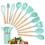 Import Hot sale 11 piece silicone kitchen Utensils cooking tools set with wood handle from China