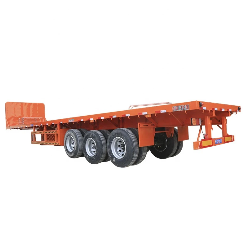 Hot sale 3 axle semi-trailer truck Semi Trailer 50 ton 60 tons low bed semi trailer