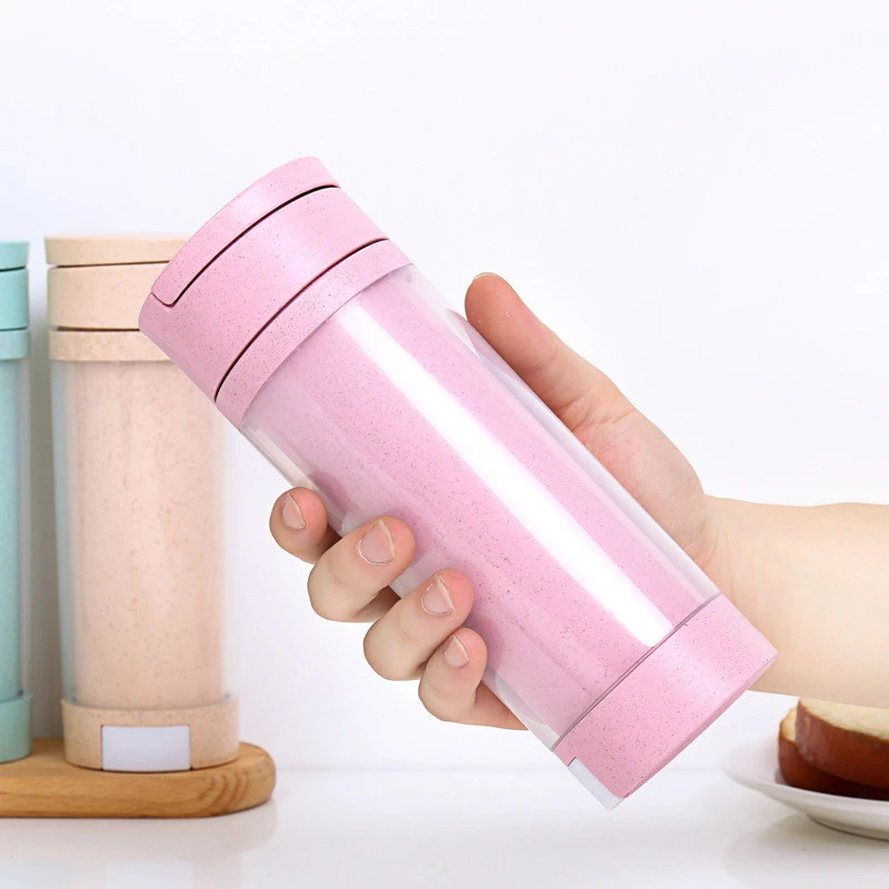 Hot sale 401-500ml Biodegradable Water Bottle Eco Friendly wheat straw water cup