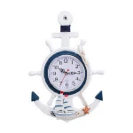 Hot sale boat anchor  and Modern  round  wall Clock Decorative   Wall Clock