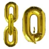 hot sale DIY party decoration balloons Gold Silver Globos Chain Link Number 0 Foil Balloons For Birthday Wedding party